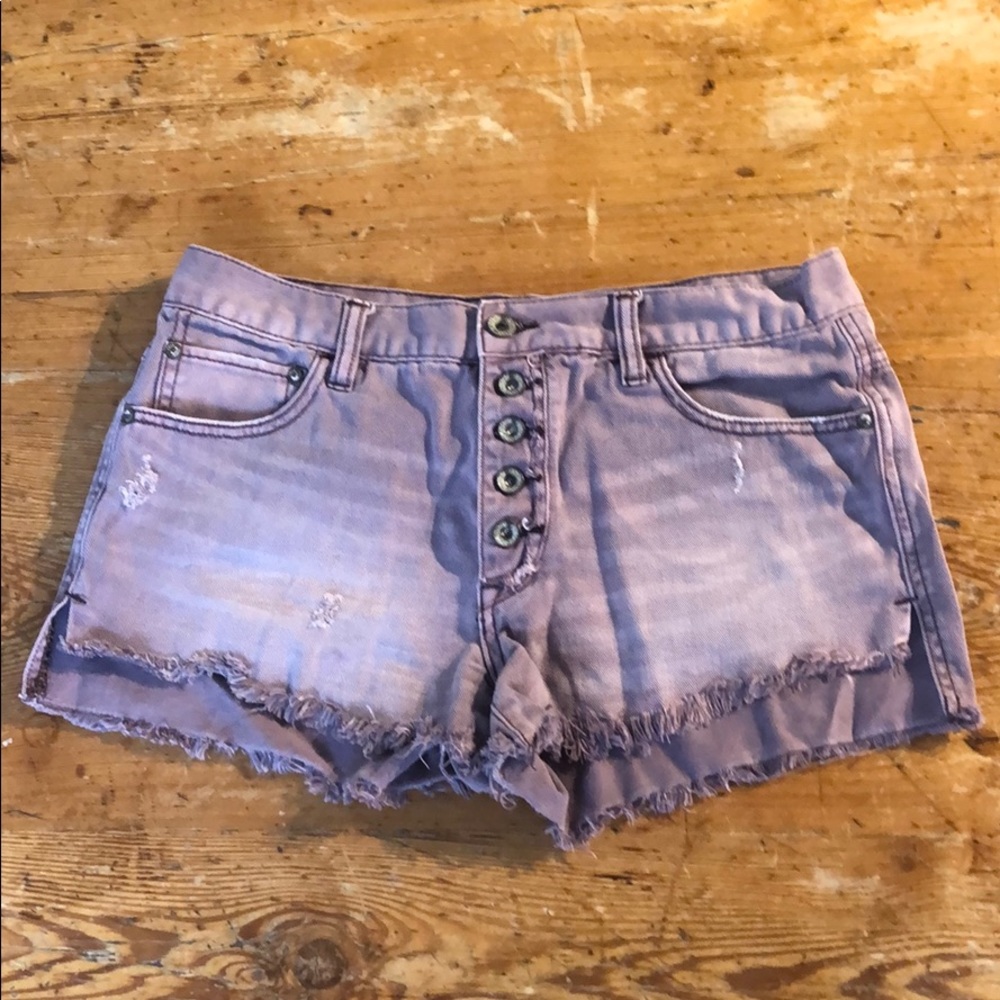 Purple high waisted Free People shorts